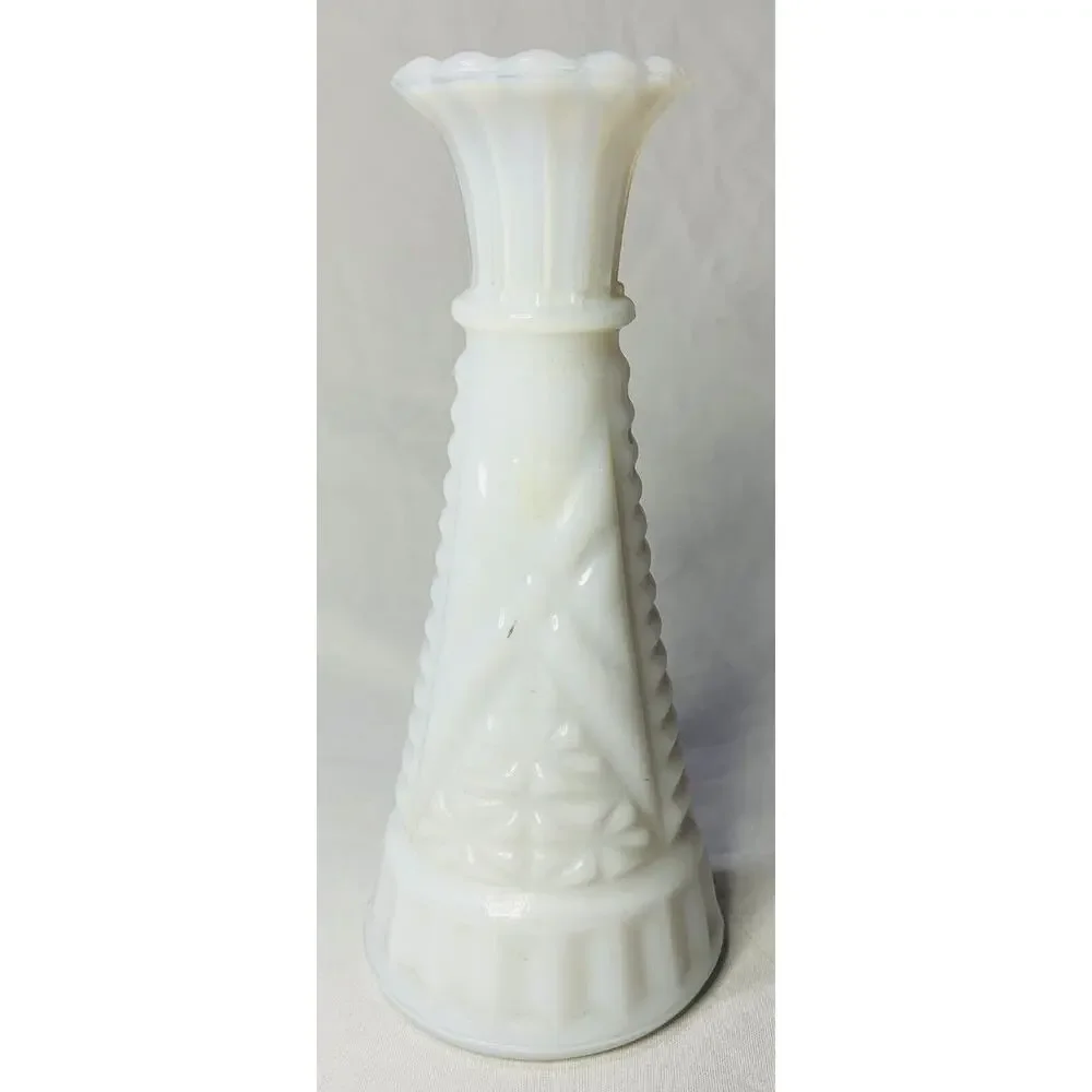 Anchor Hocking Milk Glass Vase Short 6